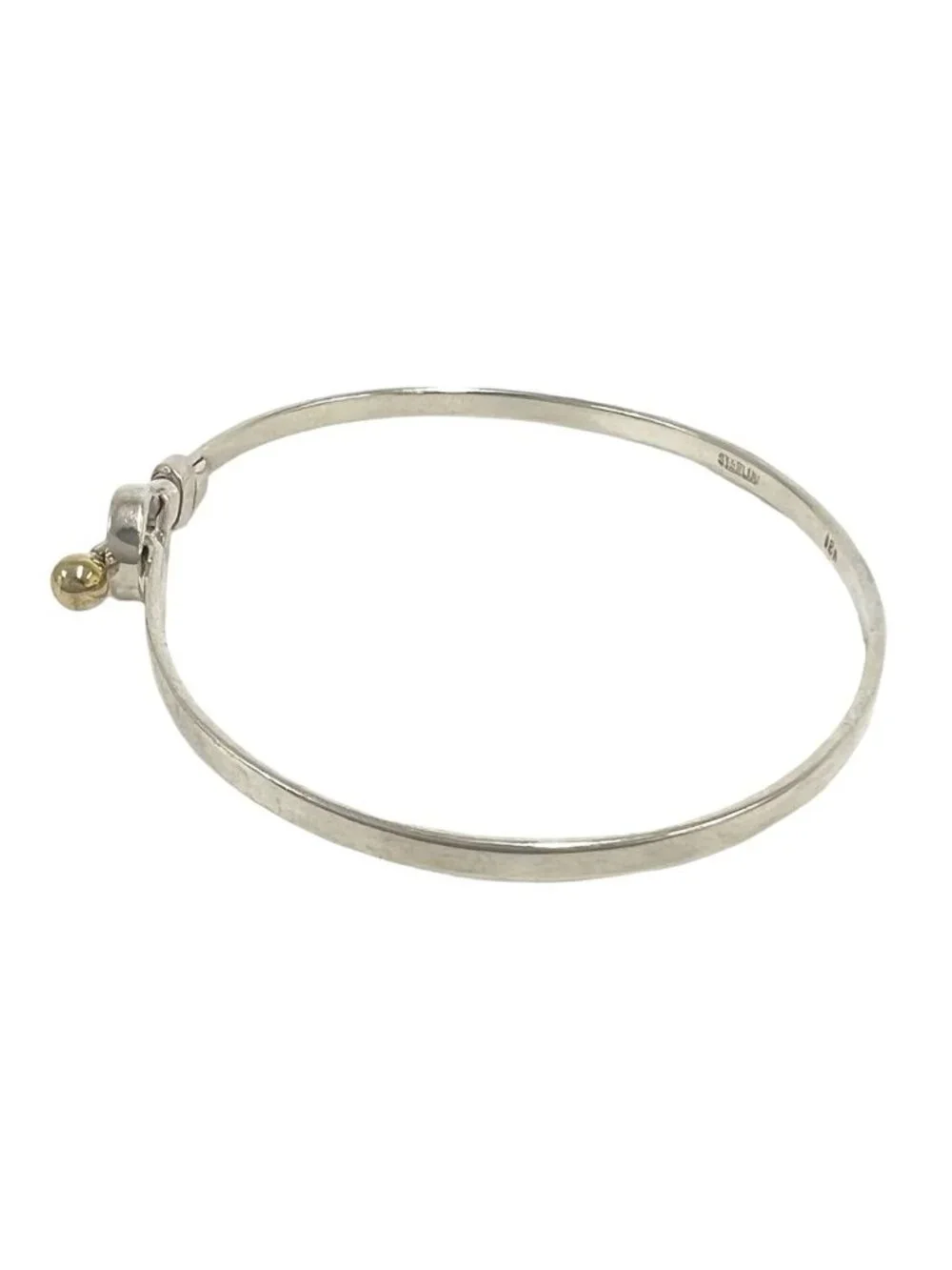 Tiffany & Co Vintage Hook Eye Bangle Silver Gold Bracelet